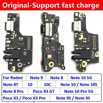 100% Originalus Už Xiaomi Poco X3 Pro GT Redmi 10C 10 Premjero Pastaba 8 8T 9S 9 Pro 10S Micro USB Įkrovimo lizdas Doko Jungtis Valdyba