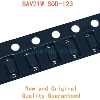 100VNT BAV21W SOD123 T3 BAV21 SOD-123 SMD 1206 Jungiklis diodų Naujas ir Originalus