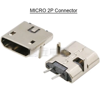 10vnt/set Micro USB 2 Kaiščių Jungtis Socket 90 Arba 180° Lizdas USB Jungčių Rinkinys, Skirtas MP3 ir 