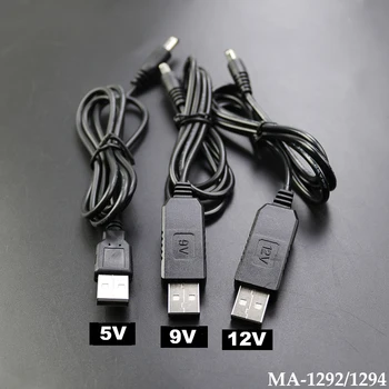 1PCS USB Power Boost Linija DC 5V DC 9V / 12V Žingsnis IKI Modulis USB Keitiklis Adapterio Kabelį 2.1x5.5mm Kištukas