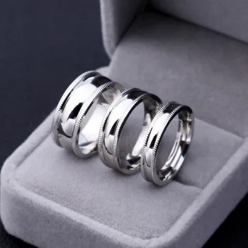 4mm 6mm 8mm Titano Žiedas Šviesos lenkijos Žiedai Vyrams ir Moterims Mėgėjams Žiedas Asmeninį Žiedas Pritaikyti Žiedas Graviruotas Žiedas
