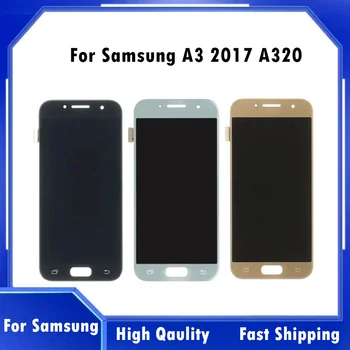 Aukštos Qaulity LCD Samsung Galaxy A3 2017 A320 A320M A320FL A320F LCD Ekranas Jutiklinis Ekranas skaitmeninis keitiklis Asamblėjos A3 A320 LCD