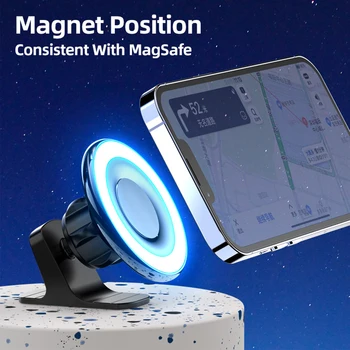 Automobilinis Telefono laikiklis Suderinami su MagSafe, 360 Laipsnių Sukimosi prietaisų Skydelio Magnetinio Telefono Turėtojas iphone12 13