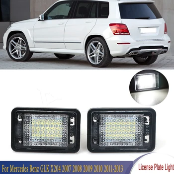 Automobilių 2vnt LED Licencijos numerio apšvietimo Lemputės Klaidų LED Numeris numerio ženklo Žibintas, Skirtas Mercedes Benz GLK X204 2007-2013 M. A2048200156