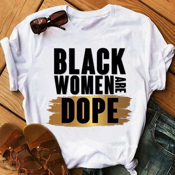 Dope Diva Karalienė Grafinis Spausdinti MOTERIŠKI Marškinėliai Gražus Afrikos Black Girl Marškinėliai Femme Tumblr Drabužius Harajuku Marškinėliai, Didmeninė