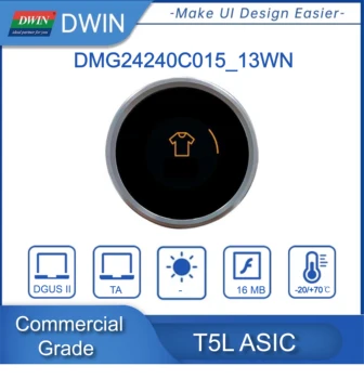 DWIN Naujas 1.54 Colio Diskiniai Sukamasis Ekranas Su Kodavimo Shell 240X240 Rezoliucija HMI LCD Ekranas Modulis Smart LCM IPS TFT-LCD