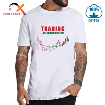 Investicijų Forex Akcijų rinkoje Žvakidė diagramos Harajuku marškinėliai vyras Juokingi vyriški O-kaklo Akcijų Prekybos Marškinėliai vyrams