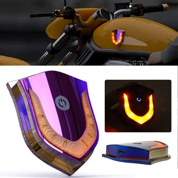 LED Motociklo Šalmas Šviesos USB Įkrovimo Belaidžius Jojimo, Lengvosios Saugos Signalas, Įspėjimas Lempa už Naktį Jojimo, Moto Aksesuarai