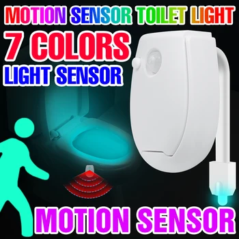 LED Tualetas Šviesos Smart PIR Judesio Jutiklis naktinė lempa WC klozeto Apšvietimas Hhome Apdailos Vonios kambarys Apšvietimo Lempos Naktį