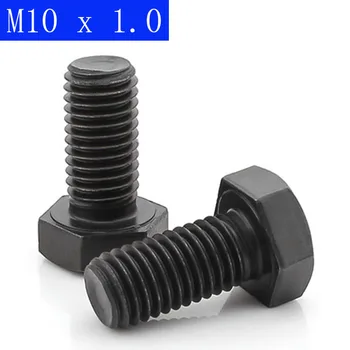 M10 x 1.0 ( 10mm ) smulkaus Žingsnio Hex Dangtelio Varžtus / Sraigtai, 8.8 Legiruotojo Plieno, Sriegis Metrinis Bakstelėkite DIN 933 (ISO 4017