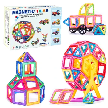 Magnetiniai Blokai Magnetinio Statybos Nustatyti 3D Magnetas Plytelių Klojėjui Statybos Rinkiniai Vaikams Montessori Švietimo Žaislai