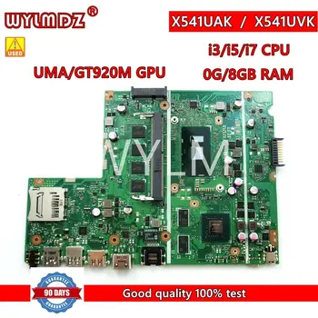Naudoti X541UJ UMA/GT920M GPU i3/i5/i7 CPU 0G/8GB RAM Mainboard Asus X541UVK X541UJ X541UV F541U F541UV Nešiojamas Plokštė