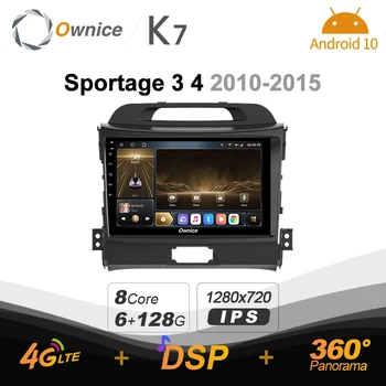 Ownice K7 6G+128G Ownice Android 10.0 Automobilio Radijo Kia Sportage 3 4 2010 - 2015 GPS 4G LTE 5G Wifi autoradio 360 SPDIF 1280*720