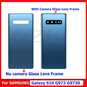 Samsung Galaxy S10 G973 Galinio Stiklo Baterijos Dangtelis Galinis G973U1 G973F Durų Būsto Atveju Fotoaparatas Objektyvo Rėmas Apsaugos Dangtelis