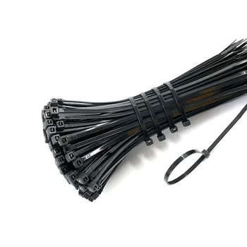 Savaiminio fiksavimo plastiko nailono kaklaraištis 100 VNT juodas 5X300cable tvirtinimo elementą ring3X200 kabeliui zip apsiaustas dirželis nailono kabeliui rinkinys