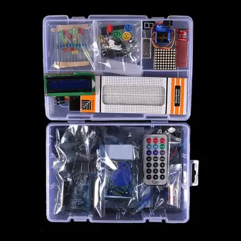 Starter Kit for Arduino Uno R3 - Uno R3 Breadboard ir laikiklis Žingsnis Variklis / Servo /1602 LCD / jumper Wire/ UNO R3