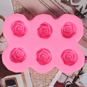 Šokolado Rožės Gėlė Silikoninė Kepimo Formą Kepimo Cukraus Amatų Dekoravimo Pelėsių Rožių Žiedų formos 3D Silikono Formos